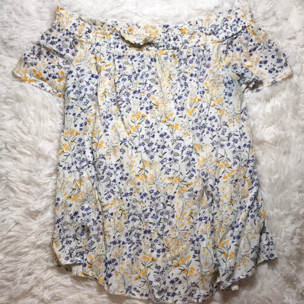 off the shoulder floral top